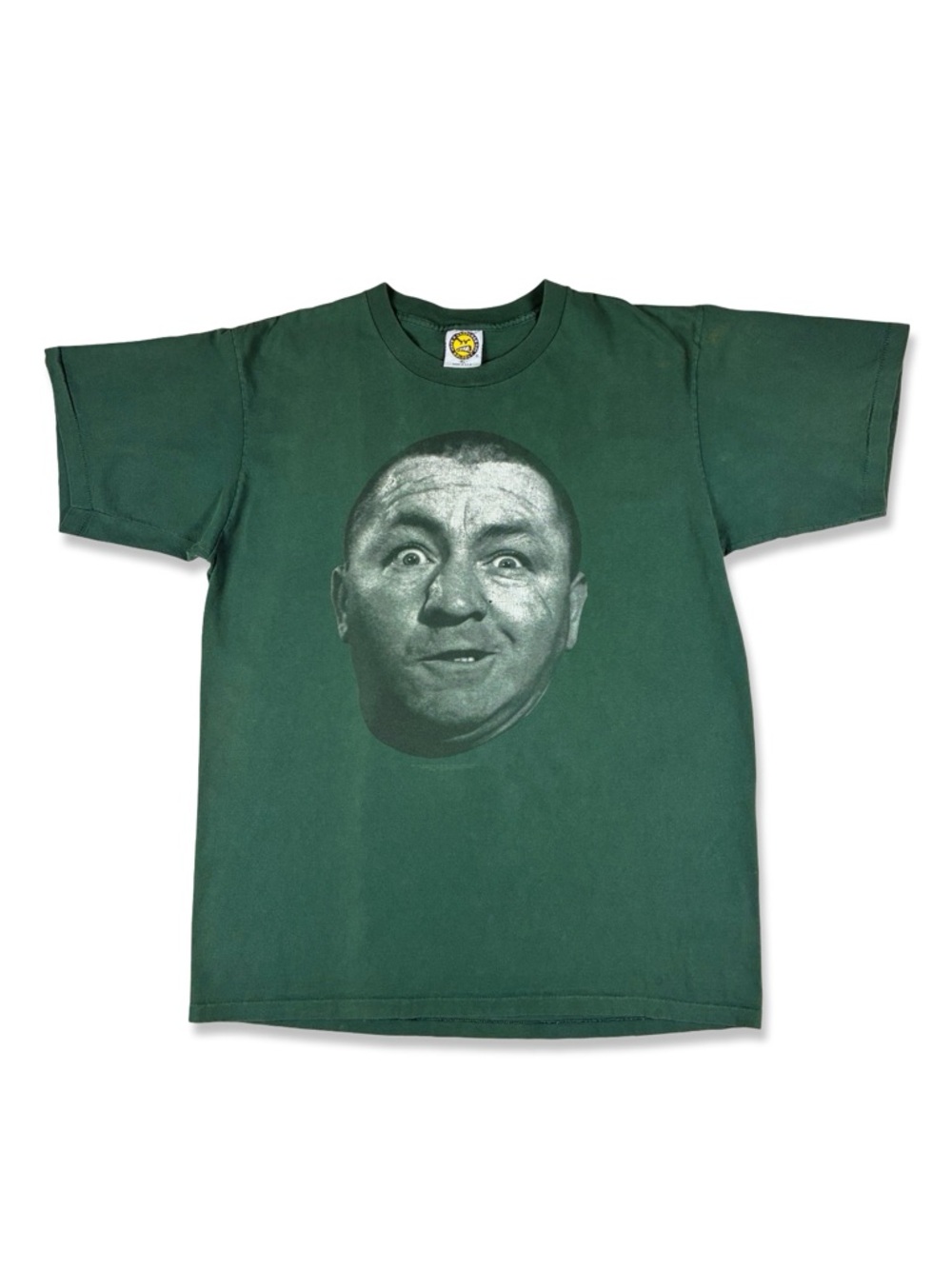 3 Stooges Vintage Green Curly T-Shirt